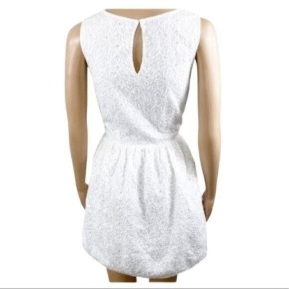 JOIE Soleil eyelet white sleeveless dress size  large Style J463-31334 - Picture 3 of 9
